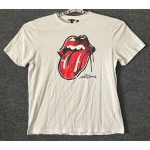 Antony Morato The Rolling Stones Graphic T-Shirt Mens XL White Regular Fit Tee
